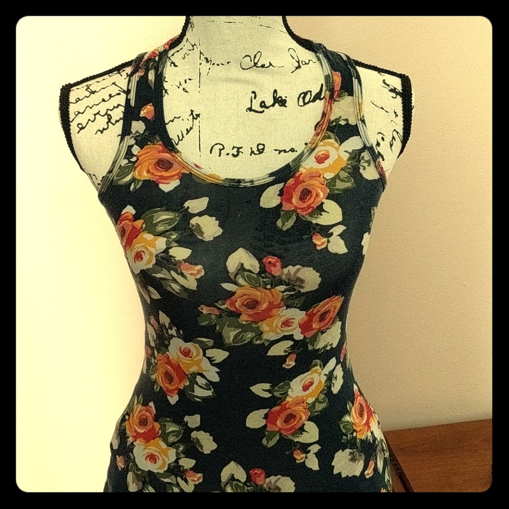 Floral Racerback Tank Top